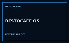 RestoCafe OS restaurant operations cover.