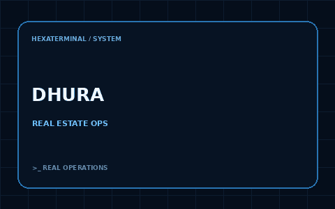 Dhura real estate operations platform cover.